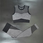 Seamless Sport Set Women 2 Two Piece Crop Top T-Shirt Leggings Workout Clothes Outfit Hollow Fitness Gym Suit Wear Yoga Sets