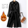 2020 Autumn Elegant Long Women Trench Lace Up Waist Casual Solid V Neck Overcoat Plus Size Long Sleeve Windbreaker Female Trench