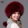 Winter unisex fox fur hat Sheepskin hat fox/raccoon Fur Hat muticolors ladies winter headgear Russian outdoor beanies cap HJL-02