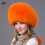 Winter unisex fox fur hat Sheepskin hat fox/raccoon Fur Hat muticolors ladies winter headgear Russian outdoor beanies cap HJL-02