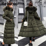 Cotton Hot Sale Solid Full Pockets Zippers Female Long Coat 2019 New Slim Parka Padded Jacket Winter Thick Warm Windbreaker