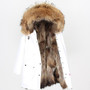 womens fox fur coat parkas winter jacket coat women parka big real fur collar kurtka damska natural fox fur liner long outerwear