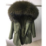 womens fox fur coat parkas winter jacket coat women parka big real fur collar kurtka damska natural fox fur liner long outerwear