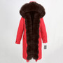 OFTBUY Waterproof Real Fur Coat X-long Parka Winter Jacket Women Natural Fox Fur Collar Hood Thick Warm Outerwear Detachable New