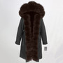 OFTBUY Waterproof Real Fur Coat X-long Parka Winter Jacket Women Natural Fox Fur Collar Hood Thick Warm Outerwear Detachable New