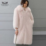 Tatyana Furclub Real Fur Coat Pink Fur Jacket Female Natural Real Fox Fur Coat  Jacket Whole Skin Women Winter Luxury Turn-down