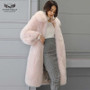 Tatyana Furclub Real Fur Coat Pink Fur Jacket Female Natural Real Fox Fur Coat  Jacket Whole Skin Women Winter Luxury Turn-down