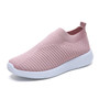 Women sneakers 2019 knitted casual slip on female flat shoes mesh soft walking footwear women vulcanize shoes tenis feminino