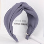 Haimeikang Solid Color Cloth Cross Hairband Headband Turban for Women Lady Wide Plastic Hair Hoop Bezel Hair Bands Accessories