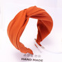 Haimeikang Solid Color Cloth Cross Hairband Headband Turban for Women Lady Wide Plastic Hair Hoop Bezel Hair Bands Accessories