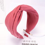 Haimeikang Solid Color Cloth Cross Hairband Headband Turban for Women Lady Wide Plastic Hair Hoop Bezel Hair Bands Accessories