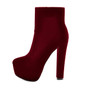 Onlymaker Women's round heels Super High Heel Platform ankel boots Block Chunky Heels Wedding Party Shoes Large Size US5~US15