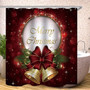 Merry Christmas Bathroom set Snowman Santa Father Bell Elk Pattern Waterproof Shower Curtain Toilet Cover Mat Non Slip Rug