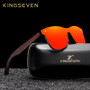 KINGSEVEN 2019 Handmade Walnut Wooden Eyewear Polarized Mirror Sunglasses Men Women Vintage Design Oculos de sol masculino UV400