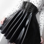 SUCHCUTE Women's Skirts Gothic Harajuku Bandage Faux Leather Korean Fashion Black Mini Pleated Skirts 2019 Summer Party Pu Saias