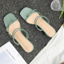 Strap Sandals Women Summer Women Shoes 2019 New High Heels Sandals Ladies White Sexy Sandals Fashion Square Toes Slip On Sandals