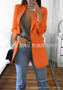 Blazer women fashion solid color double pockets solid color large size cardigan suits ladies jacket 2019 autumn women's clothing