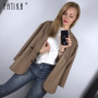 Fatika 2019 Spring Autumn Oversized Stylish Solid Blazer Basic Long Sleeve Pockets Casual Streetwear Lady Blazers Women Clothing
