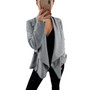 SFIT Women Cardigan Autumn Long Sleeve Irregular Short Female Grey Women Sweater Loose Ladies Coat Slim Outerwear Fashion