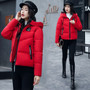 Women Down Jacket Winter Coat Hooded Female Letter Print Outerwear Warm Cotton Paded hooded clothing