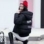 Women Down Jacket Winter Coat Hooded Female Letter Print Outerwear Warm Cotton Paded hooded clothing