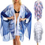 Femme Beach Dress Women Swimwear Cover Up Floral Chiffon Cardigan Loose Shawl Kimono Dress Sundress Robe 2019 Summer