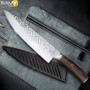 Kitchen Knife 8 inch Professional Japanese Chef Knives 7CR17 440C High Carbon Stainless Steel Meat Cleaver Slicer Santoku Knife