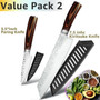 Kitchen Knife 8 inch Professional Japanese Chef Knives 7CR17 440C High Carbon Stainless Steel Meat Cleaver Slicer Santoku Knife