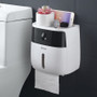 LF82003toilet paper holder plastic bathroom double paper tissue box wall mounted paper shelf storage box toilet tissue dispenser