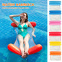 New Summer Water Hammock Foldable Inflatable Row Air Mattress Swimming Pool Floating Sleeping Cushion Bed Chair Water Sports