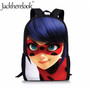 Jackherelook Girls School Bags Cartoon Ladybug Girl Print Primary Children Backpack School Women Rucksack Plecak Mochila Escolar