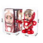 Dance Iron Man Action Figure Toy LED Flashlight with Sound Avengers Iron Man Hero Electronic Toy