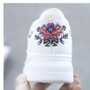SLYXSH Women Casual Shoes Summer Spring Women Shoes Fashion Embroidered Breathable Hollow Lace-Up Sneakers Women shoes
