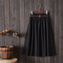 Surmiitro Midi Knee Length Summer Skirt Women With Belt 2019 Fashion Korean Ladies High Waist Pleated A-line School Skirt Female