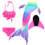 2019 New Blue Children Mermaid Swimwear Girls Colorful Bikini Children Split Kids Swimsuit Mermaid Tail with Monofin Fin