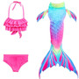 2019 New Blue Children Mermaid Swimwear Girls Colorful Bikini Children Split Kids Swimsuit Mermaid Tail with Monofin Fin