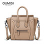 2018 New Trend Split LeatherSmile Bag Women Shoulder Bags Fashion Trapeze Messenger Bags Handbags