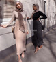 Fashion Women's Pleated Skirt Chiffon Cotton Long Skirt Muslim Bottoms Ankle-Length Islamic Party Clothing Winter Free Shipping