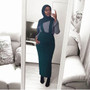 Fashion Women's Belt Skirt Overalls Dress Muslim Bottoms Long Skirts Pencil Skirt Ramadan Party Worship Service Islamic Clothing