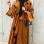 Muslim Abaya Appliques Dress Cardigan Long Robe Gowns Kimono Jubah Middle East Ramadan Thobe Worship Service Islamic Clothing