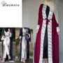 Elegant Muslim Abaya Dress Lace Cardigan Long Robes Kimono Jubah Ramadan Arabic Dubai Turkish Thobe Islamic Prayer Clothing