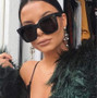 2018 Kim Kardashian Sunglasses Lady Flat Top Eyewear Lunette Femme Women Luxury Brand Sunglasses Women Rivet Sun Glasse UV400