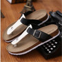 Fashion New Summer Cork Sandals Casual Men Mixed Color Flip Flops Shoes Zapatos Hombre Sandalias Plus Size 35-46 white black red