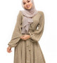 Ramadan Elegant Adult Muslim Abaya Printed Arab Robe Turkish Long Dress with Belt Dubai Muslims Women Dresses Islamic Dress 8009