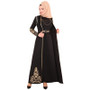 Elegant Muslimah Hot stamping abaya Turkish Singapore full length two pieces Jilbab Dubai female Muslim Islamic dress wq1327