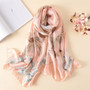 2019 luxury brand Women Silk scarf Beach Shawl and Echarpe summer Wrap Designer scarves Plus Size female beach stoles bandana