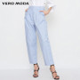 Vero Moda 2019 Spring Summer New Cotton-rich Casual Crop Pants |318250520