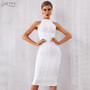 ADYCE 2019 New Summer White Women Bandage Dress Vestidos Elegant Tank Sexy Sleeveless Bodycon Club Dresses Celebrity Party Dress