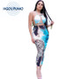 Leopard Tie Dye Sexy Two Piece Set Women Clothes Halter Backless Crop Top+Bodycon Mid-Calf Skirts Suit Summer 2 Pcs Club Outfits