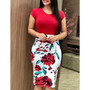 Women Summer Dress 2019 Plus Sizes 3XL Sexy Vintage Elegant Floral Pencil Dresses Evening Party Dress Bodycon Vestidos